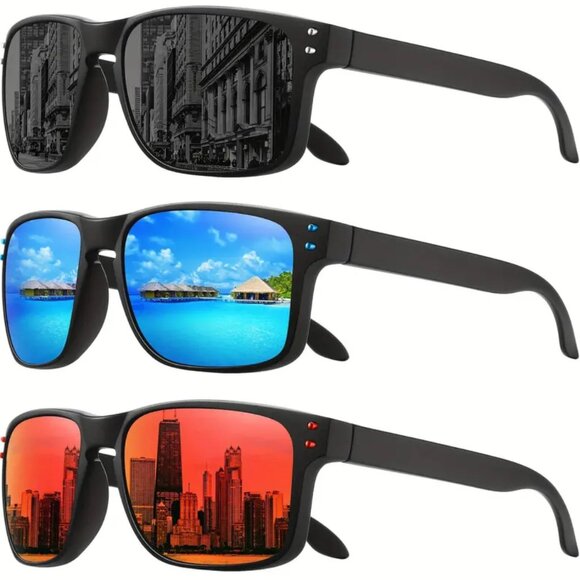 Blue Mirror Lens UV400 Protection Sunglasses Retro Outdoor Street Wear Fashion - Picture 10 of 10